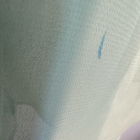 Queenora Womens Blouse Kaftan Lime Green Embedded Beads Ribbon Tunic Tunic Sz L - Picture 16 of 16